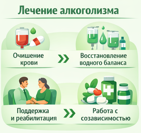 лечение алкоголизма в Жукове этапы